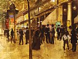 The Theatre des Varietes by Jean Beraud